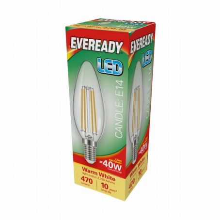 Eveready - Candle Clear Warm White - 40W SES/E14