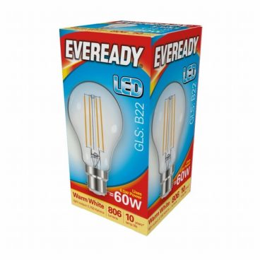 Eveready – GLS Clear Bulb Warm White – 60W BC