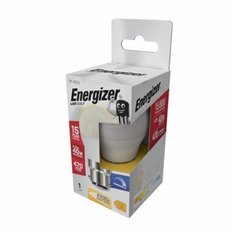 Energizer - Golf Opal Bulb Warm White Dimmable - 40W BC/B22