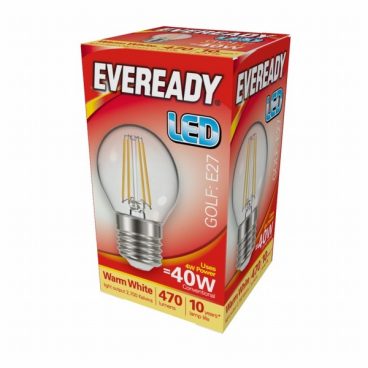 Eveready – Golf Clear Bulb Warm White – 40W E27