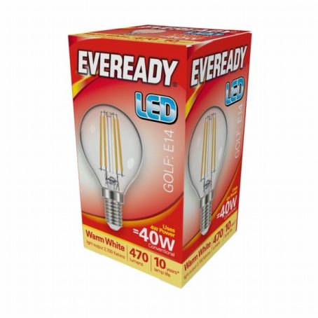 Eveready - Golf Clear Bulb Warm White - 40W SES/E14
