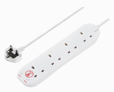 Masterplug – Surge Protected Extention Lead – 4Gang 4Metre 13Amp