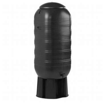 WATER BUTT 250L BLACK (TAP/STAND/FILLER)*