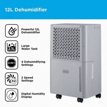 mica09/26 DEHUMIDIFIER SMART BLACK & DECKER 12L/DAY