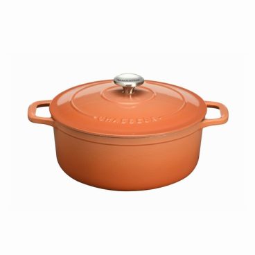 CHASSEUR CASSEROLE ROUND TANGERINE 24CM