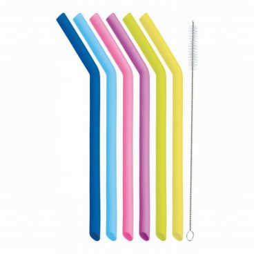 DRINKING STRAWS SILICONE PK6