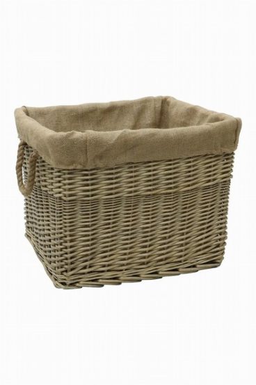 mica09/26 LOG BASKET ANTIQUE WASH RECT