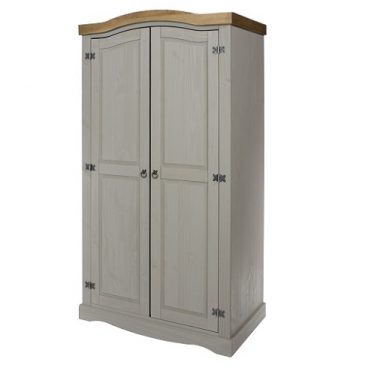CORONA GREY WARDROBE 2 DOOR n/r
