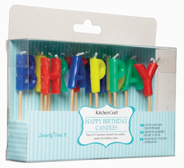 KitchenCraft Happy Birthday Candles David Neill Mica