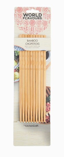 KitchenCraft World of Flavours Oriental Bamboo Chopsticks