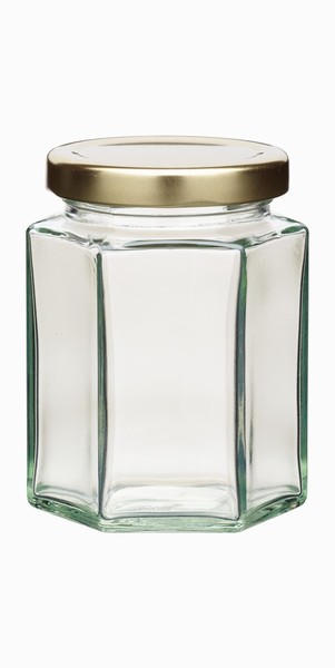 Home Made – Twist-off Lid Hexagonal Jar – 227ml