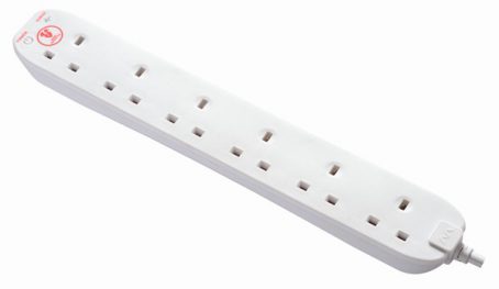 Masterplug - Surge Protected Extention Lead - 6Gang 2Metre 13Amp - Image 3