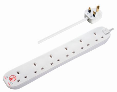 Masterplug - Surge Protected Extention Lead - 6Gang 2Metre 13Amp - Image 2