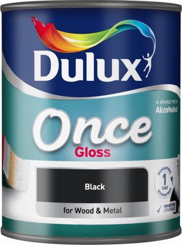 Dulux Once Gloss Paint – Black 750ml