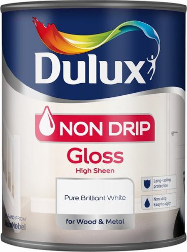 Dulux Non-Drip Gloss Paint – Pure Brilliant White 750ml