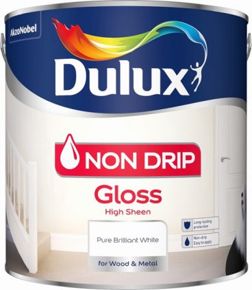 Dulux Non-Drip Gloss Paint – Pure Brilliant White 2.5L