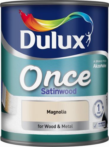 Dulux Once Satinwood Paint – Magnolia 750ml