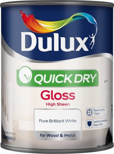Dulux Quick-Dry Gloss Paint – Brilliant White 750ml