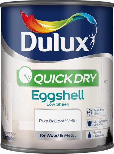 Dulux – Quick Dry Eggshell Paint – Brilliant White 750ml