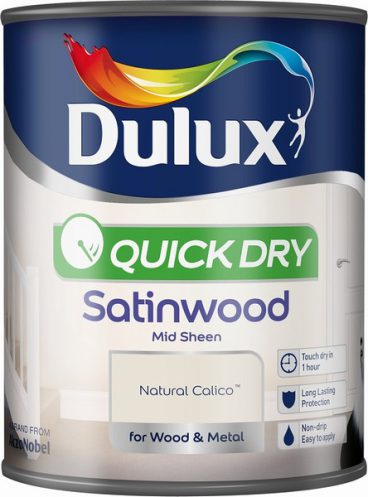 Dulux Quick-Dry Satinwood Paint – Natural Calico 750ml