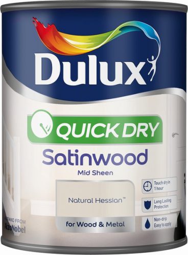 Dulux Quick-Dry Satinwood Paint – Natural Hessian 750ml