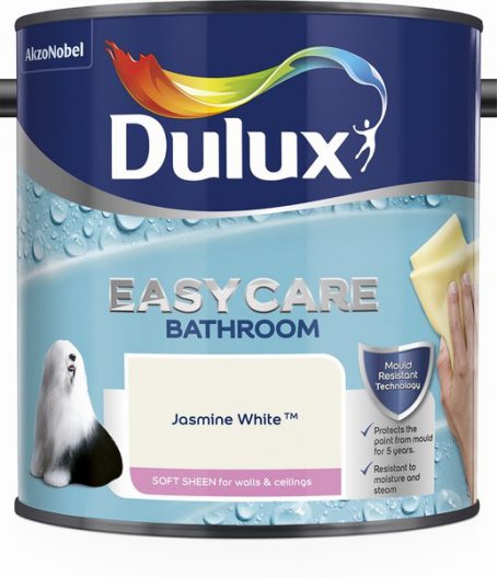 Dulux Easycare Bathroom Emulsion - Jasmine White 2.5L