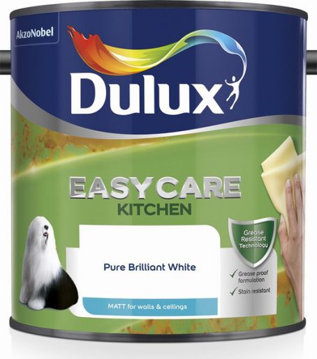 Dulux Easycare Kitchen Emulsion - Brilliant White 2.5L