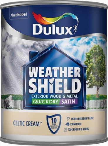 Dulux – Weathershield – Quick Dry Satin – Celtic Cream – 750ml
