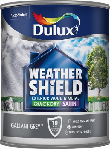 Dulux – Weathershield – Quick Dry Satin – Gallant Grey – 750ml