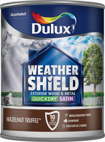 Dulux – Weathershield – Quick Dry Satin -Hazelnut Truffle -750ml