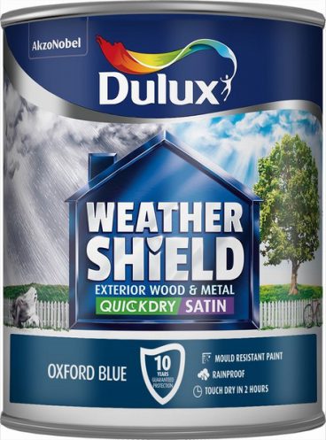 Dulux – Weathershield – Quick Dry Satin – Oxford Blue – 750ml