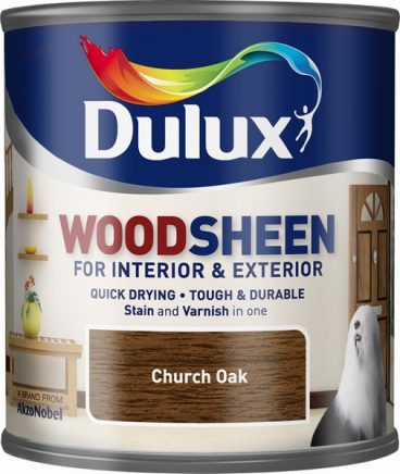 Dulux Woodsheen Stain & Varnish – Church Oak 250ml
