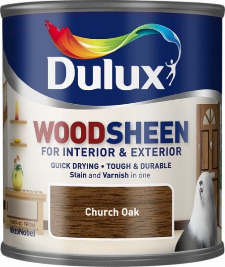Dulux Woodsheen Stain & Varnish - Church Oak 250ml