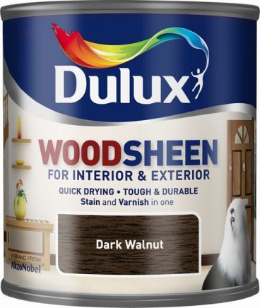 Dulux Woodsheen Stain & Varnish – Dark Walnut 250ml