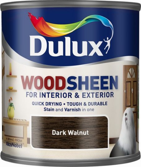 Dulux Woodsheen Stain & Varnish - Dark Walnut 250ml