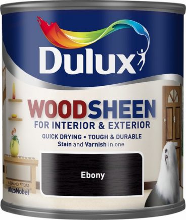 Dulux Woodsheen Stain & Varnish – Ebony 250ml