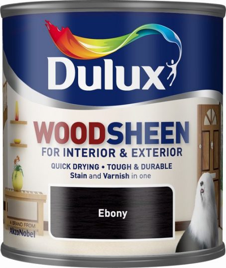 Dulux Woodsheen Stain & Varnish - Ebony 250ml