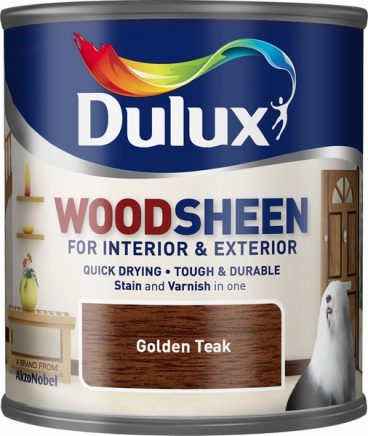 Dulux Woodsheen Stain & Varnish – Golden Teak 250ml