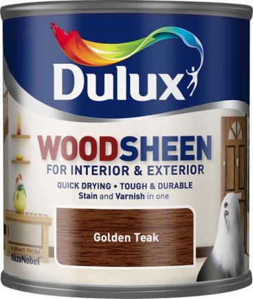 Dulux Woodsheen Stain & Varnish – Golden Teak 250ml