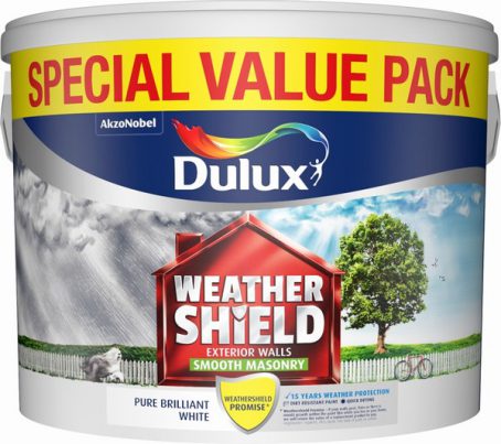 Dulux Weathershield Masonry Paint Smooth - Brilliant White 7.5L