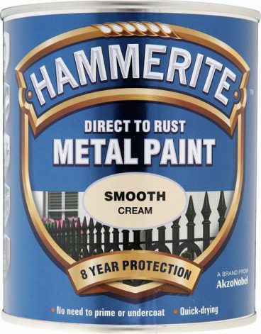 Hammerite Exterior Smooth Metal Paint – Cream 750ml
