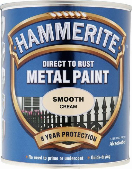Hammerite Exterior Smooth Metal Paint - Cream 750ml