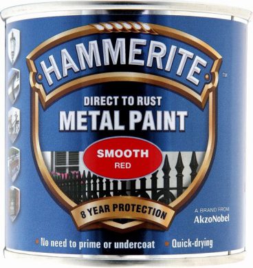 Hammerite Exterior Smooth Metal Paint – Red 250ml