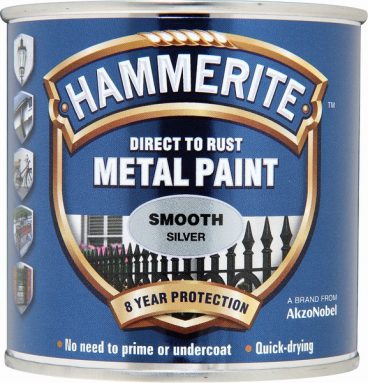 Hammerite Exterior Smooth Metal Paint – Silver 250ml