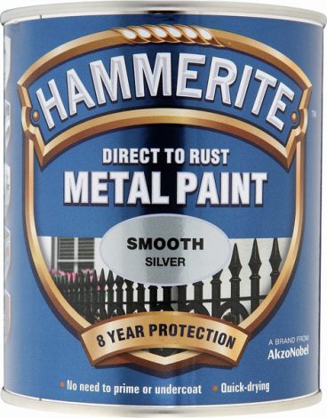 Hammerite Exterior Smooth Metal Paint – Silver 750ml