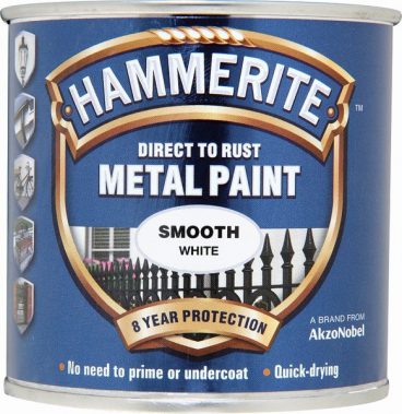 Hammerite Exterior Smooth Metal Paint – White 250ml