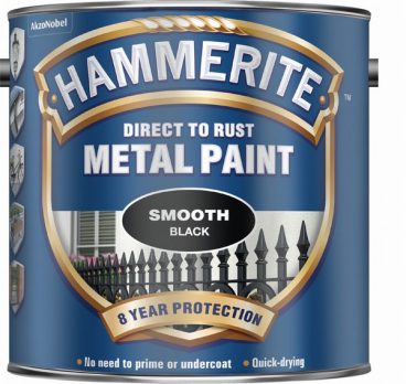 Hammerite Exterior Smooth Metal Paint –  Black 2.5L