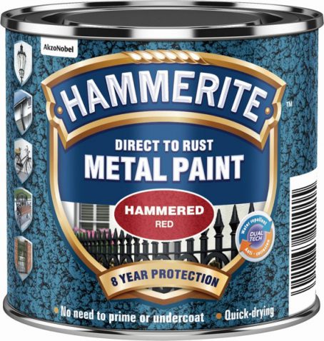 Hammerite Hammered Metal Paint - Red 250ml
