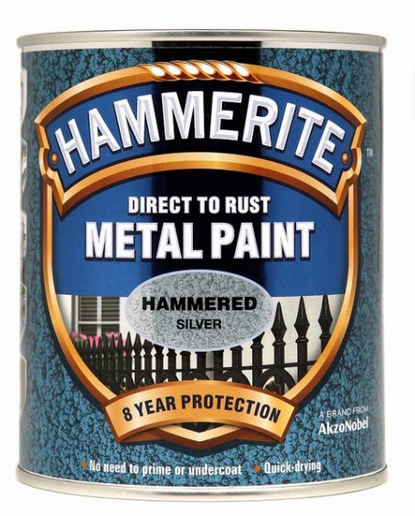 Hammerite Hammered Metal Paint - Silver 750ml