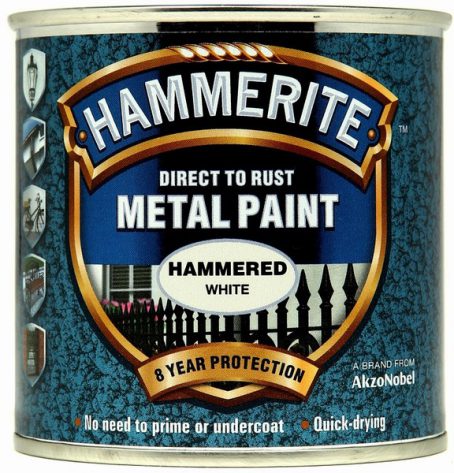 Hammerite Hammered Metal Paint - White 250ml